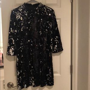 Black and silver dress